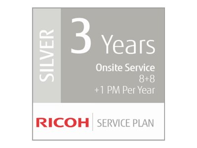 Ricoh Scanner Service Program 3 Year Silver Service Plan for Fujitsu Mid-Volume Production Scanners - Extended service agreement (extension) - parts and labour - 3 years - on-site - 8x5 - response time: 8 h - repair time: 8 hours - for fi-5950, 6400, 6800, 7800, 7900, fi 8820, 8930, 8950
