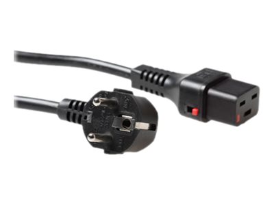 Netsnoer CEE 7/7 male C19 IEC Lock 2 m