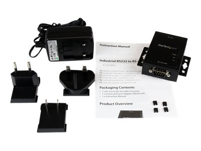 StarTech.com Industrial RS232 to RS422/485 Serial Port Converter w/ 15KV ESD Protection - RS232 to RS 422 RS485 Converter Adapter (IC232485S) - Serial adapter - RS-232 - RS-422/485 x 1 - black