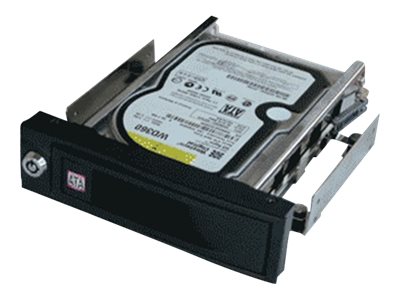 StarTech.com 5.25in Trayless Hot Swap Mobile Rack for 3.5in Hard Drive - Internal SATA Backplane Enclosure - Lockable drive bay (HSB100SATBK) - Storage mobile rack - 3.5\" - black - for P/N: 25SAT35HDD, 25SATSAS35HD