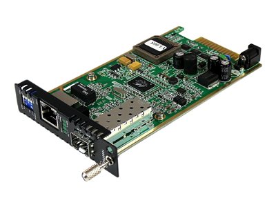 StarTech.com Gigabit Ethernet Fiber Media Converter Card Module w/ Open SFP Slot - Fiber to Ethernet Converter - Ethernet Media Converter (ET91000SFP2C) - Fibre media converter - GigE - 1000Base-TX - RJ-45 / SFP (mini-GBIC) - for P/N: ET10GSFP, GLCSX