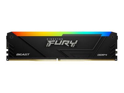 Kingston FURY Beast RGB - DDR4 - kit - 64 GB: 4 x 16 GB - DIMM 288-pin - 3600 MHz / PC4-28800 - CL18 - 1.35 V - unbuffered - non-ECC - black