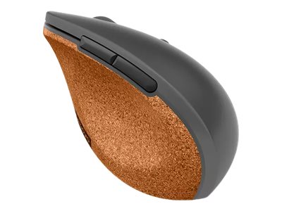 Lenovo Go - Mouse - ergonomic - blue optical - 6 buttons - wireless - 2.4 GHz - USB wireless receiver - storm grey with natural cork - retail