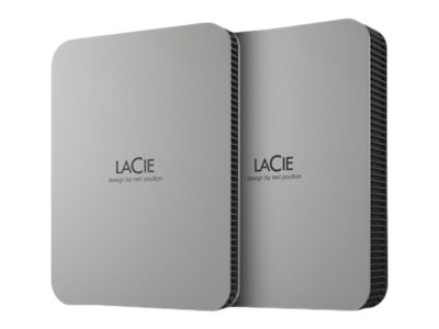 LaCie Mobile Drive STLP1000400 - Hard drive - 1 TB - external (portable) - USB 3.2 Gen 1 (USB-C connector) - moon silver