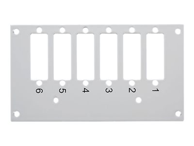 MINI FIBER PANEL FRONT 6 PORT. 1 stk