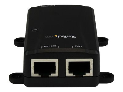 StarTech.com 1 Port Gigabit Midspan - PoE+ Injector - 802.3at and 802.3af - Wall-Mountable Power over Ethernet Injector Adapter (POEINJ1GW) - PoE injector - 30 Watt