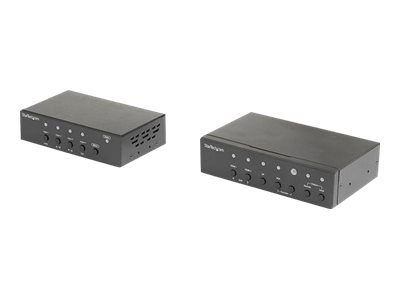 StarTech.com Multi-Input HDBaseT Extender Kit - Built-In Switch and Video Scaler - DisplayPort HDMI and VGA Over CAT6 or CAT5e (ST121HDBTSC) - Video/audio/infrared/network extender - HDMI, DisplayPort, HDBaseT, VGA - over CAT 6 - up to 70 m - TAA Compliant