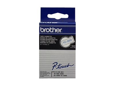 Brother - White, blue - Roll (1.2cm x 7.7m) 1 pcs. printer tape - for P-Touch PT-15, PT-20, PT-2000, PT-3000, PT-500, PT-5000, PT-6, PT-8, PT-8E