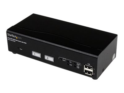 StarTech.com 2 Port USB DVI KVM Switch with DDM Fast Switching Technology and Cables - Dual Port DVI USB KVM Switch - DDM KVM Switch (SV231DVIUDDM) - KVM / USB switch - 2 x KVM / USB - 1 local user - desktop