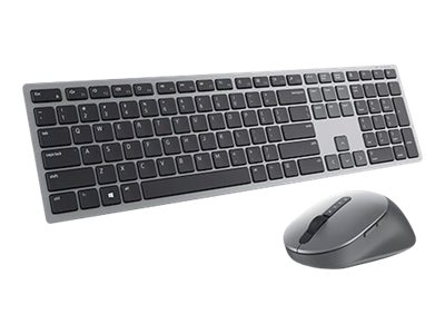 Dell Premier Multi-Device KM7321W - Keyboard and mouse set - wireless - 2.4 GHz, Bluetooth 5.0 - AZERTY - Belgium - titan grey - for Latitude 5520