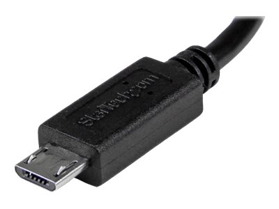 StarTech.com 8in USB OTG Cable - Micro USB to Mini USB - M/M - USB OTG Mobile Device Adapter Cable - 8 inch (UMUSBOTG8IN) - USB cable - mini-USB Type B (M) to Micro-USB Type B (M) - USB OTG - 20.32 cm - black