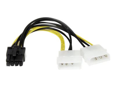 StarTech.com 6in LP4 to 8 Pin PCI Express Video Card Power Cable Adapter - lp4 to PCI express - molex to 8 pin PCIe (LP4PCIEX8ADP) - Power adapter - 4 PIN internal power (M) to 8 pin PCIe power (M) - 15.3 cm