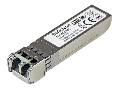 StarTech.com MSA Uncoded Compatible SFP+ Module, 10GBASE-SR, 10GbE Multi Mode (MMF) Fiber Optic Transceiver, 10GE Gigabit Ethernet SFP+, LC Connector, 300m, 850nm, DDM, Mini GBIC Module - Lifetime Warranty (SFP10GBSRST) - SFP+ transceiver module - 10GbE - 10GBase-SR - LC multi-mode - up to 300 m - 850 nm