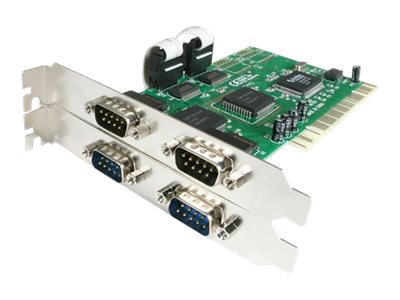 StarTech.com 4-Port PCI Serial Card with 16550 UART - PCI RS232 Serial Adapter Card (PCI4S550N) - Serial adapter - PCI - RS-232 x 4