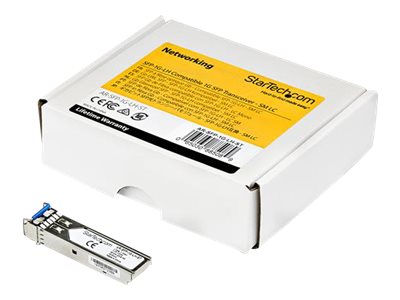 StarTech.com Extreme Networks 10052 Compatible SFP Module, 1000BASE-LX, 1GbE Single Mode Fiber SMF Optic Transceiver, 1 Gigabit Ethernet SFP, LC 10km, 1310nm, DDM, Mini GBIC - Lifetime Warranty (10052-ST) - SFP (mini-GBIC) transceiver module (equivalent to: Extreme Networks 10052) - GigE - 1000Base-LX - LC single-mode - up to 10 km - 1310 nm - for Summit 200, 24, 400, Alpine 38XX, Extreme Networks GM-16, BlackDiamond 10808, Summit 400