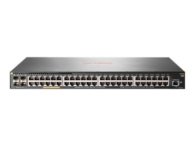 HPE Aruba 2930F 48G PoE+ 4SFP+ - Switch - L3 - Managed - 48 x 10/100/1000 (PoE+) + 4 x 1 Gigabit / 10 Gigabit SFP+ (uplink) - rack-mountable - PoE+ (370 W)
