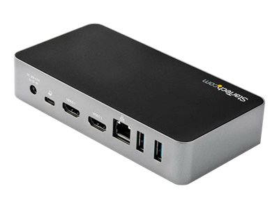 StarTech.com USB-C Dock, Dual Monitor 1080p HDMI Laptop Docking Station, 60W Power Delivery, 1x USB-C, 3x USB-A, Ethernet, Dual HDMI Video Display USB 3.1 Gen 1 Type-C Dock, Mac & Windows - 60W PD With Charging (DK30CHHPDEU) - Docking station - USB-C 3.1 - 2 x HDMI - 1GbE - 90 Watt