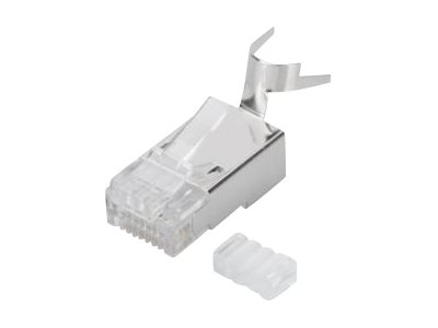 CAT 6A Modular Plug 8P8C shielded for solid wire AWG 22-23