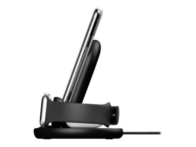 Belkin BoostCharge - Wireless charging stand - 7.5 Watt - black - for Apple AirPods, AirPods Pro, iPhone 11, 12, 7, 8, SE, X, XR, XS, XS Max, Watch