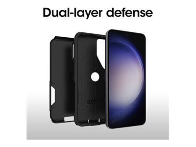 OtterBox Commuter Series - Back cover for mobile phone - antimicrobial - polycarbonate, synthetic rubber - black - for Samsung Galaxy S23