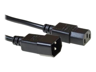 Stroomverlengkabel - IEC 60320 C14 naar power IEC 60320 C13 - 230 Volt wisselstroom V - 1.2 m - RAL 9011