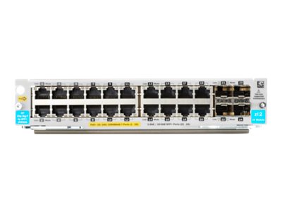 HPE - Expansion module - Gigabit Ethernet (PoE+) x 20 + Gigabit Ethernet / 10 Gigabit SFP+ x 4 - for HPE Aruba 5406R, 5406R 16, 5406R 44, 5406R 8-port, 5406R zl2, 5412R, 5412R 92, 5412R zl2
