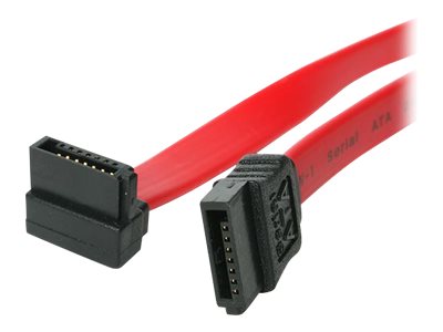 StarTech.com 6in SATA to Right Angle SATA Serial ATA Cable - 6in SATA Cable - left angle SATA Cable - angled SATA Cable - SATA cable - Serial ATA 150/300/600 - SATA (R) to SATA (R) - 15.24 cm - right-angled connector - red - for P/N: USB2SATAIDE, USB3SSATAIDE