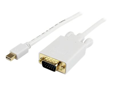 StarTech.com 3ft Mini DisplayPort to VGA Adapter Cable mDP to VGA - White - Video converter - VGA - DisplayPort - white