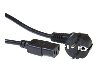 ACT Netsnoer CEE 7/7 male (haaks) - C13zwart 1 m