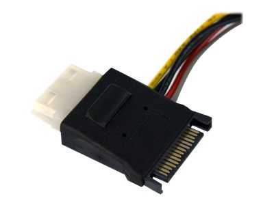 StarTech.com SATA to LP4 with 2x SATA Power Splitter Cable - Power splitter - SATA power (M) to 4 pin internal power, SATA power (F) - 6 in - PYOLP42SATA - Power splitter - SATA power (M) to 4 PIN internal power, SATA power (F) - 15.2 cm