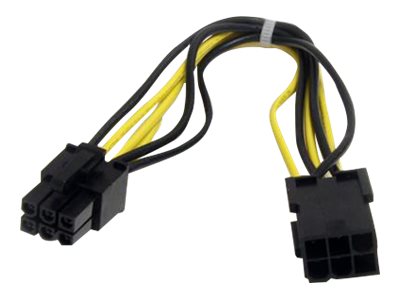 StarTech.com 8in 6 pin PCI Express Power Extension Cable - Power extension cable - 6 pin PCIe power (M) to 6 pin PCIe power (F) - 7.9 in - black - PCIEPOWEXT - Power extension cable - 6 pin PCIe power (M) to 6 pin PCIe power (F) - 20 cm - black