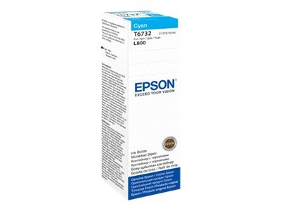 Epson T6732 - 70 ml - cyan - original - ink refill - for Epson L1800, L800, L805, L810, L850, EcoTank L1800
