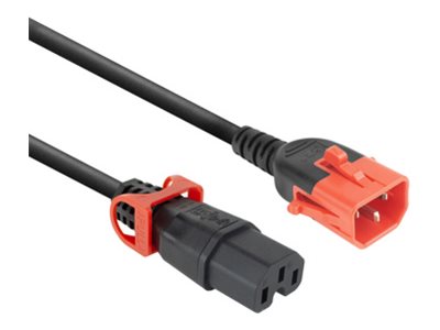 POWERCORD C14DL-C15L BK 1.00M. 1 stk