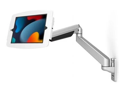 Compulocks Space Reach iPad Adjustable Articulating Mount - Mounting kit (articulating arm, enclosure) - for tablet (adjustable arm) - lockable - high-grade aluminium - white - screen size: 10.2\" - for Apple 10.2-inch iPad (7th generation, 8th generation)