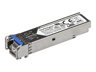 StarTech.com MSA Uncoded SFP Module, 100BASE-BX, 100Mb Ethernet Bi-Directional (BiDi) Fiber Single Strand SFP Transceiver (SMF), LC 10km , Mini GBIC Transceiver SFP Module, Upstream BiDi - Lifetime Warranty (SFP100BBXUST) - SFP (mini-GBIC) transceiver module - 100Mb LAN - 100Base-BX - LC single-mode - up to 10 km - 1550 (RX) / 1310 (TX) nm