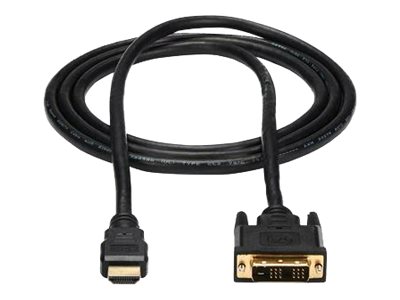 StarTech.com 6ft (1.8m) HDMI to DVI Cable, DVI-D to HDMI Display Cable (1920x1200p), Black, 19 Pin HDMI Male to DVI-D Male Cable Adapter, Digital Monitor Cable, M/M, Single Link - DVI to HDMI Cord (HDMIDVIMM6) - Adapter cable - HDMI male to DVI-D male - 1.83 m - black - for P/N: DK31C3HDPD, DK31C3HDPDUE, MDP2HDEC, ST121HD20FXA, VID2HDCON2, VS424HD4K60