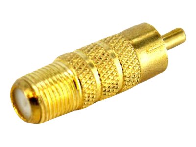 StarTech.com One-piece RCA to F Type Coaxial Cable - M/F - Gold-plated RCA to RG6 F Type Coax Cable Adapter (RCACOAXMF) - Adapter - composite video - RCA male to F connector female - gold
