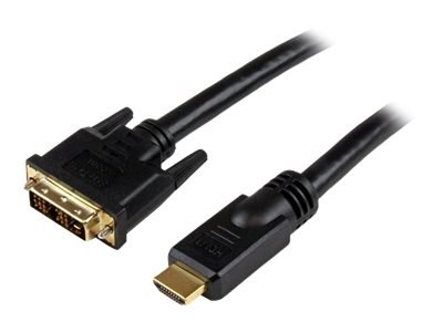 StarTech.com 7m HDMI to DVI-D Cable - HDMI to DVI Adapter / Converter Cable - 1x DVI-D Male 1x HDMI Male - Black 7 meters (HDDVIMM7M) - Adapter cable - DVI-D male to HDMI male - 7 m - shielded - black