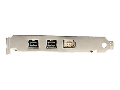 StarTech.com 3 Port 2b 1a PCI 1394b High-quality FireWire Adapter Card (PCI1394B_3) - FireWire adapter - PCI 64 - Firewire, FireWire 800 - 3 ports
