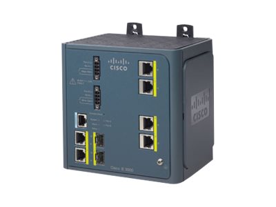 Cisco Industrial Ethernet 3000 Series - Switch - L2+ - Managed - 4 x 10/100 + 2 x combo Gigabit SFP - DIN rail mountable - refurbished