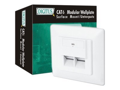 DIGITUS CAT6 MODULAR WALLOUTLETSHIELDED .