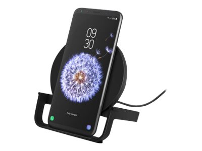 Belkin BoostCharge - Wireless charging stand + AC power adapter - 10 Watt - QC 3.0 - black