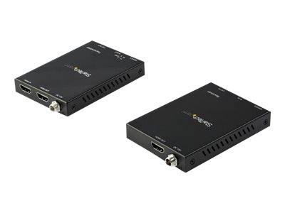 StarTech.com HDMI over CAT6 Extender Kit - 4K 60Hz - HDMI Balun Kit - Signal up to 165 ft / 50m - HDR - 4:4:4 - 7.1 Audio Support (ST121HD20V) - Video/audio extender - HDMI - over CAT 6 - up to 50 m