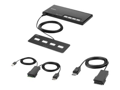 Belkin Modular Secure Single Head - KVM switch - 4 x KVM port(s) - 1 local user - desktop - TAA Compliant