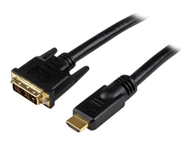 StarTech.com 15m High Speed HDMI Cable to DVI Digital Video Monitor - Adapter cable - HDMI male to DVI-D male - 15 m - shielded - black