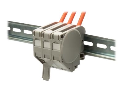 DIN-RAIL ADAPTER FOR 1X KEYSTONE MODULES IP20 LABELING FIELD EARTHING SPRING SIDE COVER