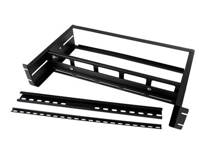 StarTech.com 2U DIN Rail Kit for Standard 19\" Rack - Adjustable Depth Rackmount DIN Rail with Top Hat, Mini, G Rails (ADJDINKIT) - Rack rail kit - black - 2U - 19\" - for P/N: RK12OD2, RK2537BKM, RK3236BKF, RK4236BKB, RK4242BK24, RK4242BK30, RK4OD, RK