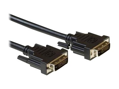 DVI-kabel - DVI-D (M) naar DVI-D (M) - 2 m - duimschroeven - zwart