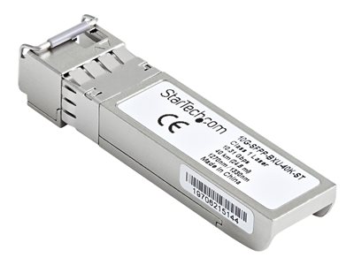 StarTech.com Brocade 10G-SFPP-BXU-40K Compatible SFP+ Module, 10GBASE-BX-U, 10 Gigabit Ethernet Bi-Directional (BiDi) Fiber Single Strand SFP+, LC 40km, Mini GBIC Transceiver SFP+ Module - Lifetime Warranty (10G-SFPP-BXU-40K-ST) - SFP+ transceiver module (equivalent to: Brocade 10G-SFPP-BXU-40K) - 10 GigE - 10GBase-BX - LC single-mode - up to 40 km - 1270 nm / 1330 nm