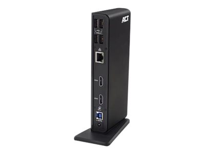 ACT - Dockingstation - USB 3.2 Gen1 - 2 x HDMI - 1GbE